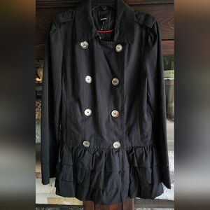 Express Black Double-Breasted  Coat